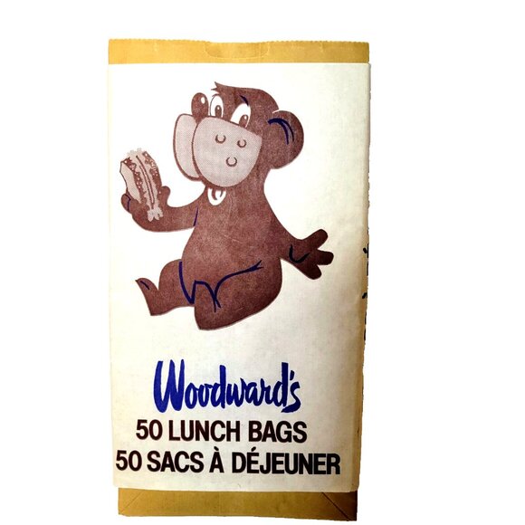 Woodward’s Vintage Department Store Lunch Bags Paper Advertising Approx 38 Read - Picture 1 of 7